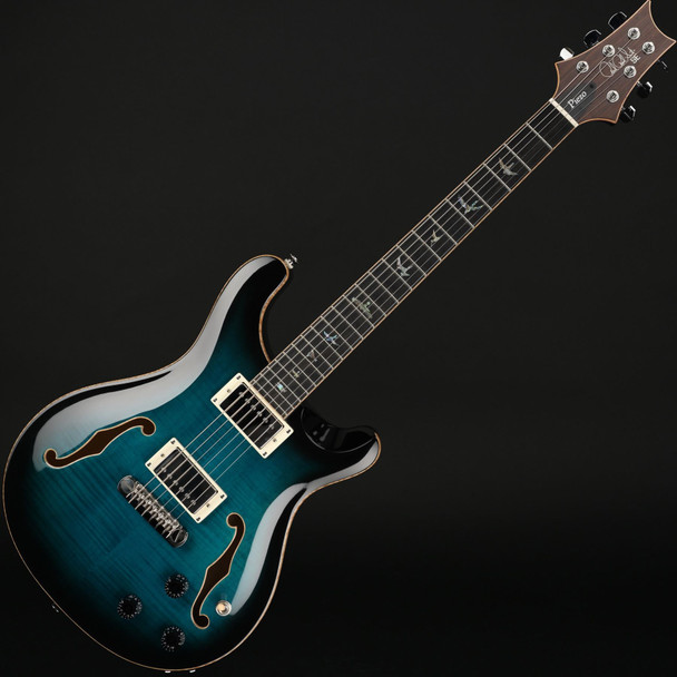 PRS SE Hollowbody II Piezo in Peacock Blue Smokeburst with Case #F21411 - Pre-Owned