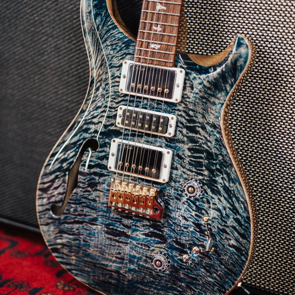 PRS 40th Anniversary Special Semi-Hollow Limited Edition in Faded Whale Blue with Natural Back