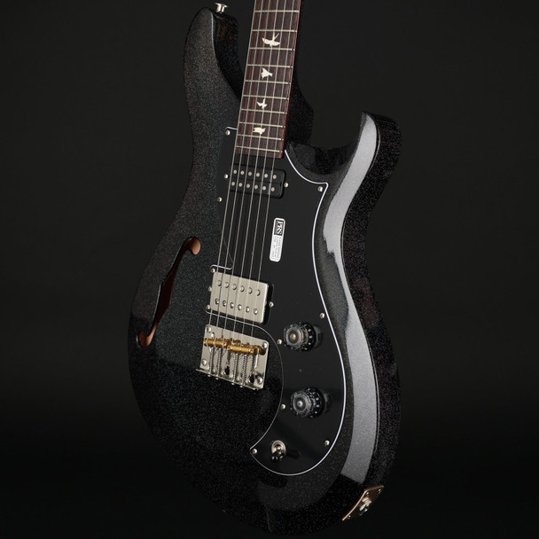 PRS S2 Vela Semi-Hollow, Mahogany Neck in Black Rainbow Holoflake #S2085375