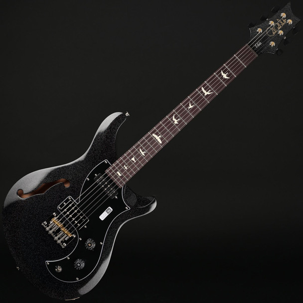 PRS S2 Vela Semi-Hollow, Cuban Mahogany Neck in Black Rainbow Holoflake #S2085110