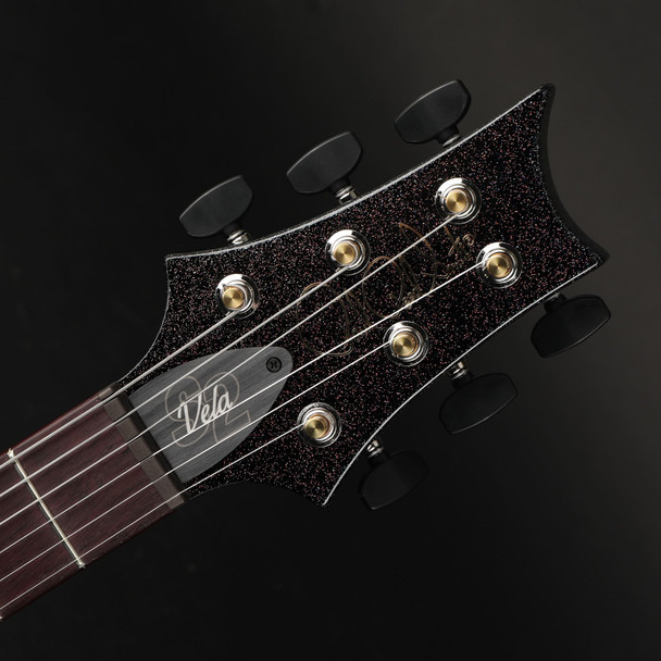 PRS S2 Vela Semi-Hollow, Cuban Mahogany Neck in Black Rainbow Holoflake #S2085110