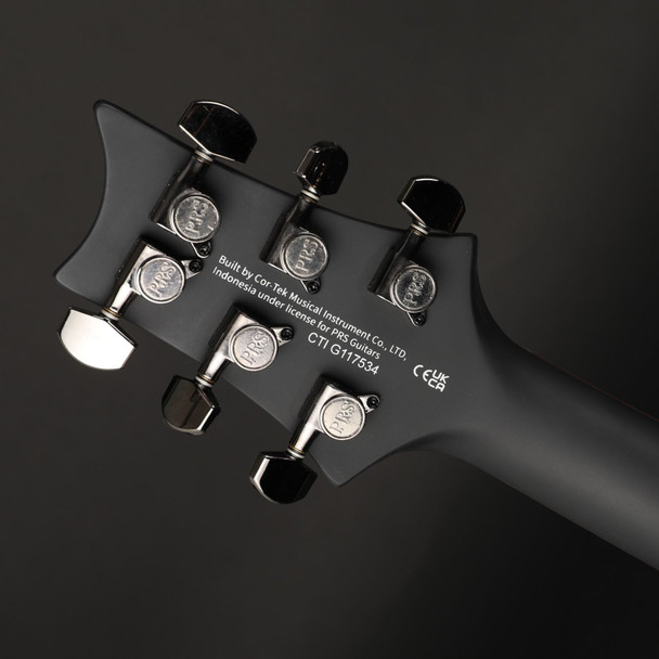 PRS SE Custom 24-08 Poplar Burl Limited Edition in Charcoal Cherry Midnight Burst with Gig Bag #G117534