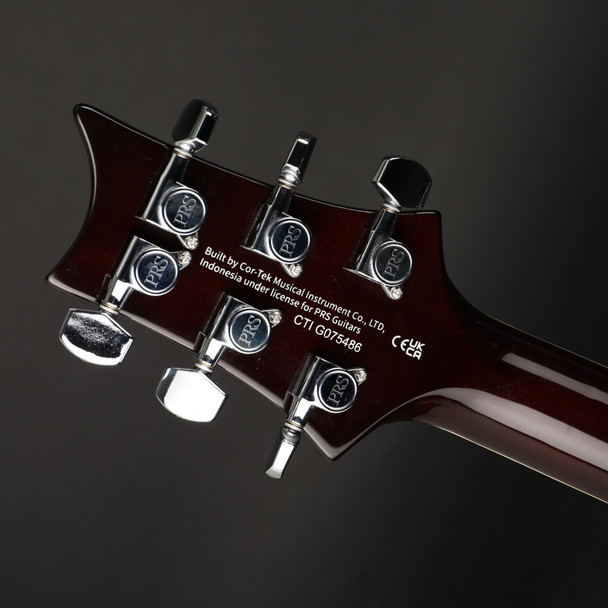 PRS SE Custom 24 Semi-Hollow Piezo in Orange Tiger Smokeburst with Gig Bag #G075486 - As New