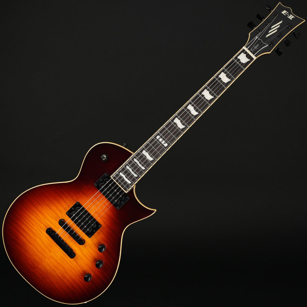ESP E-II Eclipse Full Thickness, Fishman Fluence Open Core Classic Humbuckers in Tobacco Sunburst with Case #ES4943213 - As New