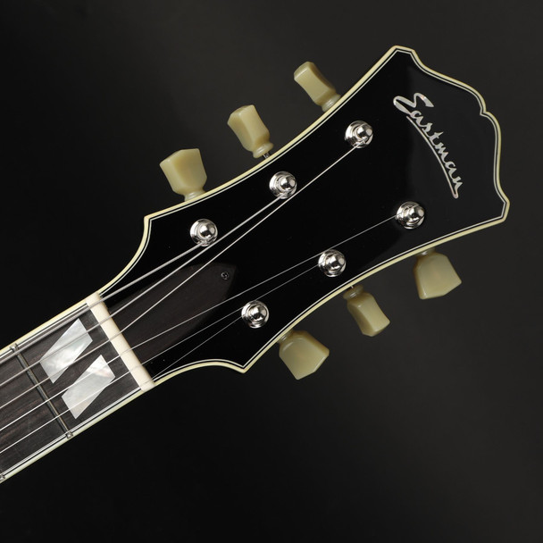 Eastman T486-BK 16" Thinline, Seymour Duncan Pickups in Black with Case #P2302468