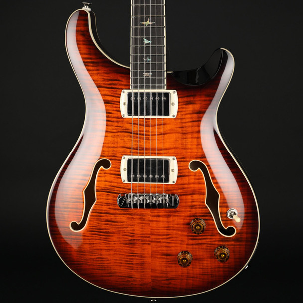 PRS SE Hollowbody II Piezo (2026) in Orange Tiger Smokeburst with Gig Bag #I03905