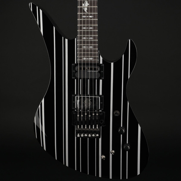 Schecter Synyster Gates Custom S with USA pickups in Gloss Black with Silver Pinstripes