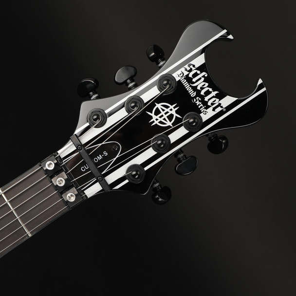Schecter Synyster Gates Custom S with USA pickups in Gloss Black with Silver Pinstripes