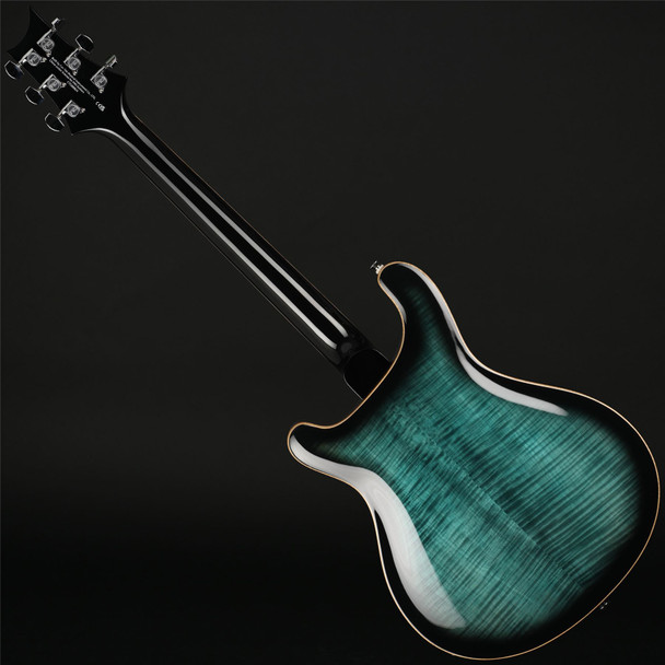 PRS SE Hollowbody II Piezo in Peacock Blue Smokeburst with Case #I00824