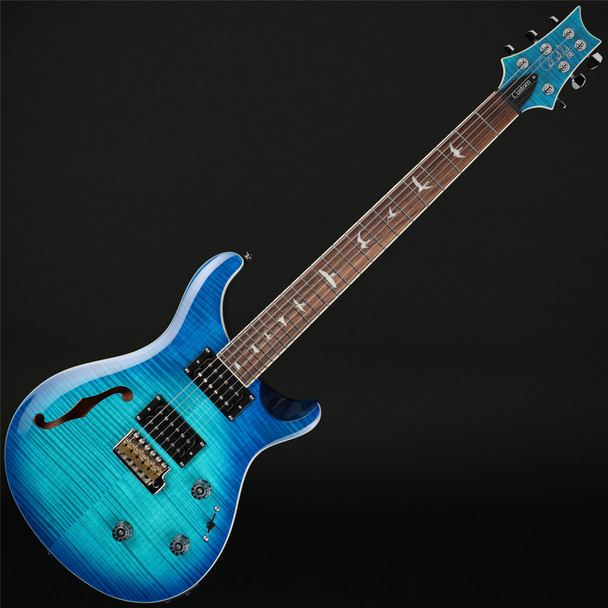 PRS SE Custom 24 Semi-Hollow Piezo in Lake Blue with Gig Bag #G083763 - As New