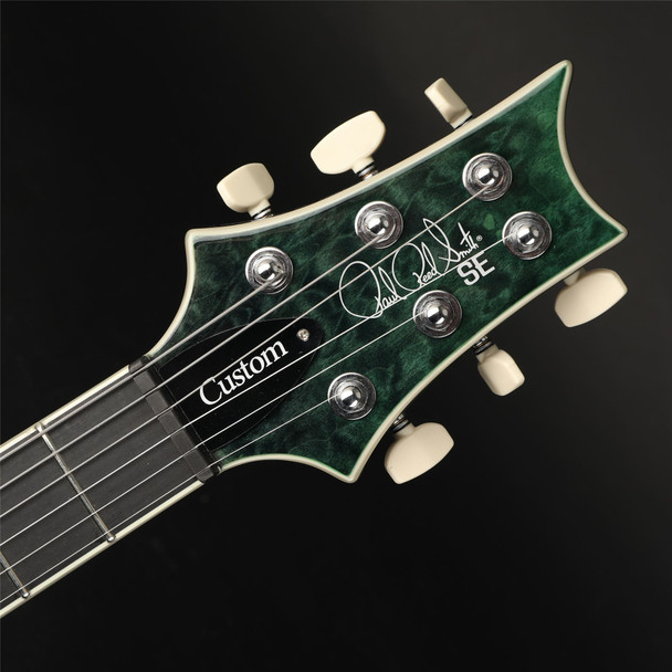 PRS SE Custom 24 Quilt (2026) in Teal Black with Gig Bag with Gig Bag #H062038