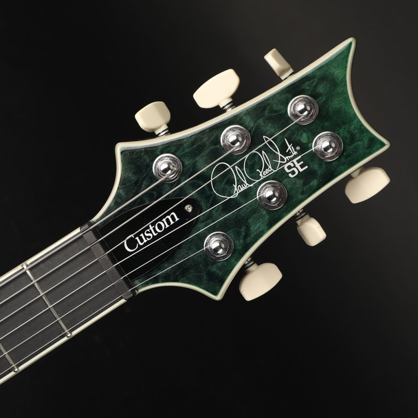 PRS SE Custom 24 Quilt (2026) in Teal Black with Gig Bag with Gig Bag #H062038