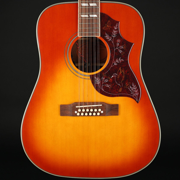 Epiphone Inspired by Gibson Hummingbird 12-String Electro Acoustic in Aged Cherry Burst Gloss #25072306216