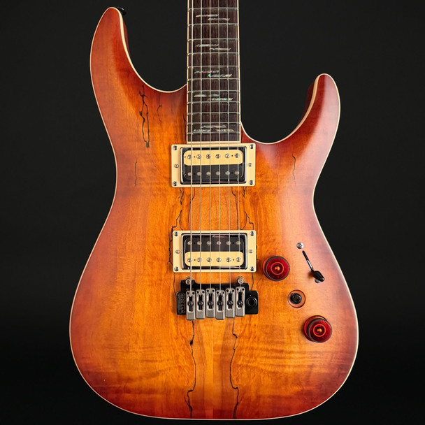 Schecter C-1 Exotic Spalted Maple in Satin Natural Vintage Burst #IM25110871