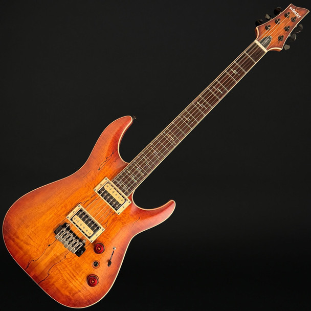 Schecter C-1 Exotic Spalted Maple in Satin Natural Vintage Burst #IM25110871
