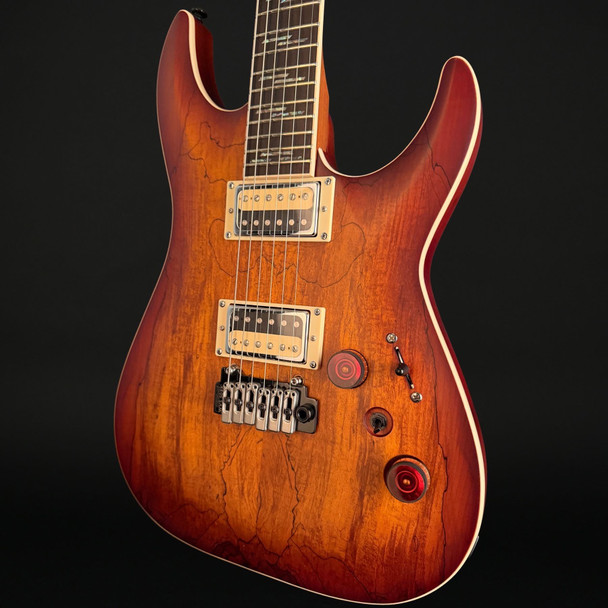 Schecter C-1 Exotic Spalted Maple in Satin Natural Vintage Burst #IM25110692