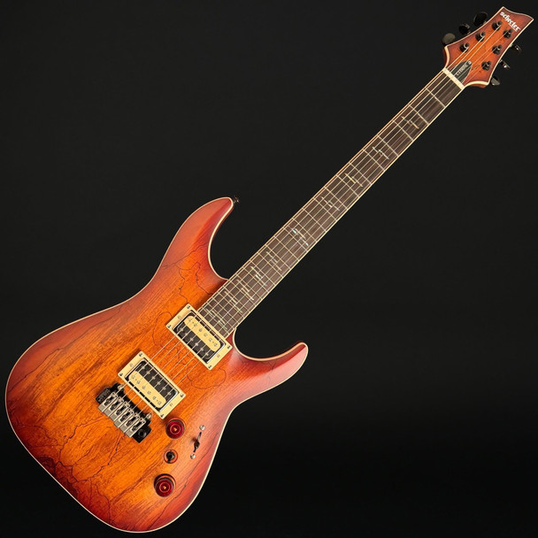 Schecter C-1 Exotic Spalted Maple in Satin Natural Vintage Burst #IM25110692