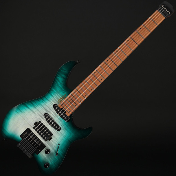 Cort Space G6TR SGLG Headless Electric Guitar in Semi Gloss Lagoon with Gig Bag