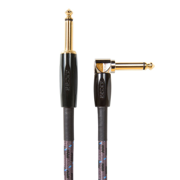 Boss 10ft / 3m Instrument Cable, Angled/Straight 1/4" jack
