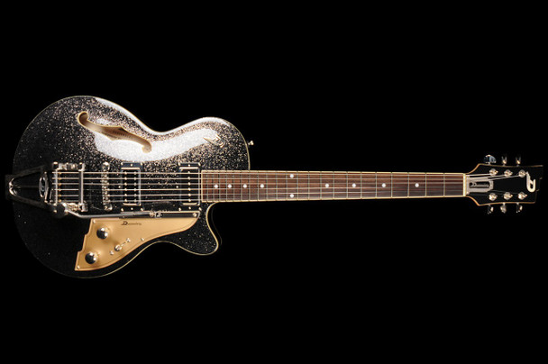 Duesenberg Starplayer TV in Black Sparkle with Hard Case