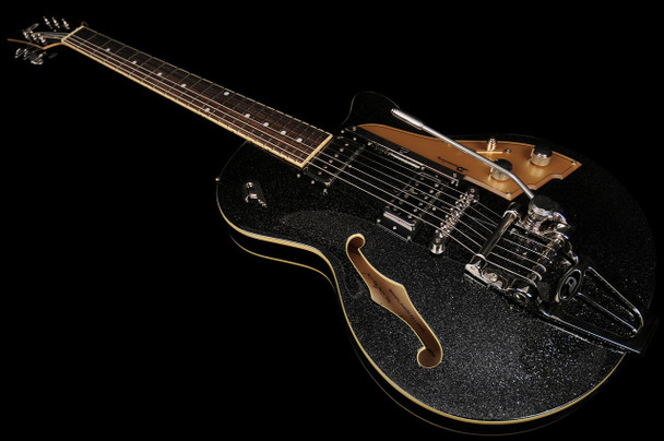 Duesenberg Starplayer TV in Black Sparkle with Hard Case