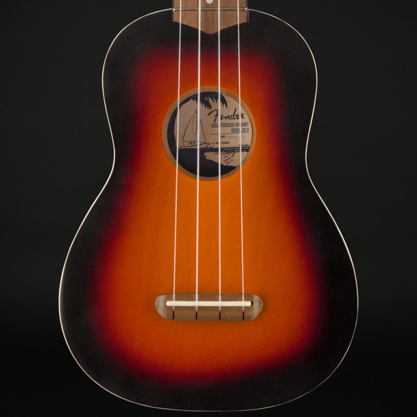 Fender Venice Soprano Ukulele, Walnut Fingerboard, 2-Color Sunburst