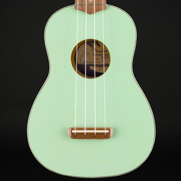 Fender Venice Soprano Ukulele, Walnut Fingerboard in Surf Green