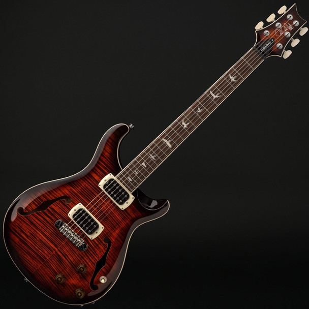 PRS SE Hollowbody I Piezo in Orange Tiger Smokeburst with Gig Bag