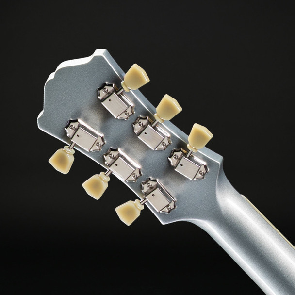 Eastman T64-T-IBM 16" Hollow Thinline, Trapeze in Ice Blue Metallic