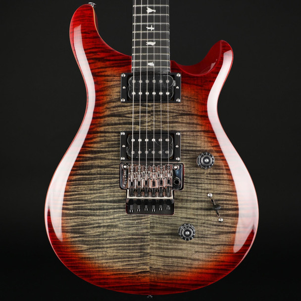 PRS SE Custom 24 Floyd in Charcoal Cherry Burst