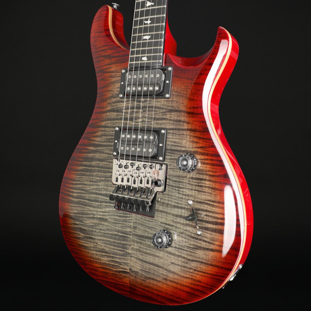 PRS SE Custom 24 Floyd in Charcoal Cherry Burst