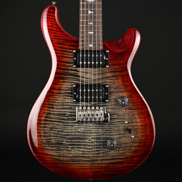 PRS SE Custom 24 in Charcoal Cherryburst with Gig Bag #G110230