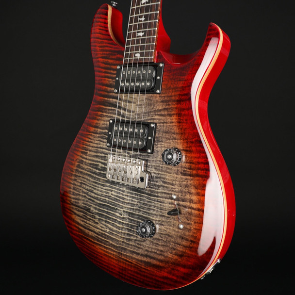PRS SE Custom 24 in Charcoal Cherryburst with Gig Bag #G110230