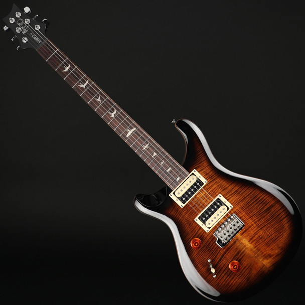PRS SE Custom 24 Left-Handed in Black Goldburst with Gig Bag #E85900