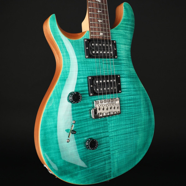 PRS SE Custom 24 Left-Handed in Turquoise with Gig Bag #F080040