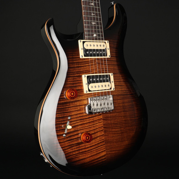PRS SE Custom 24 Left-Handed in Black Goldburst with Gig Bag #E86126