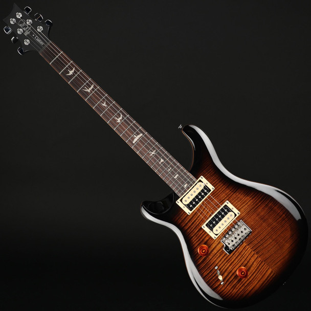 PRS SE Custom 24 Left-Handed in Black Goldburst with Gig Bag #E86126