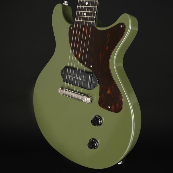 Eastman SB55DC/TV-OD, Lollar P-90 in Olive Drab with Case #K2600006