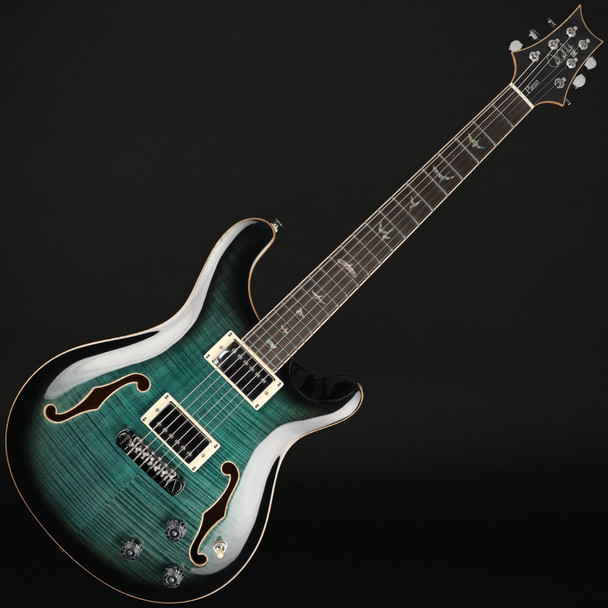 PRS SE Hollowbody II Piezo in Peacock Blue Smokeburst with Case #I01547