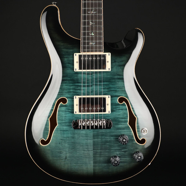 PRS SE Hollowbody II Piezo in Peacock Blue Smokeburst with Case #I01562