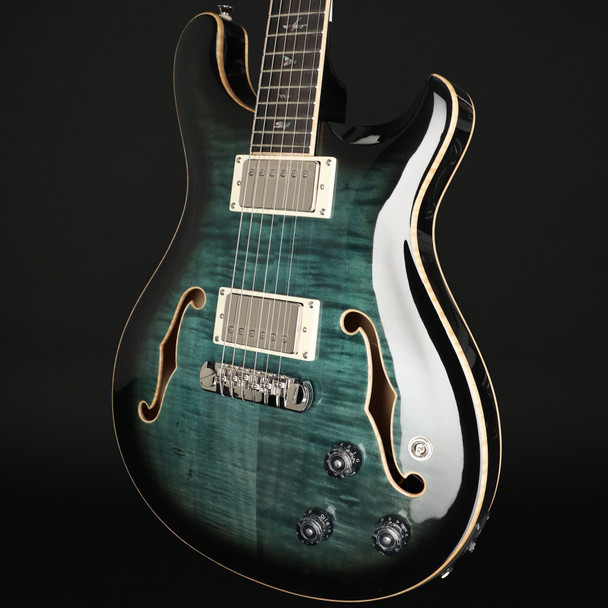 PRS SE Hollowbody II Piezo in Peacock Blue Smokeburst with Case #I01562