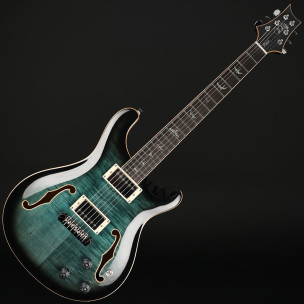 PRS SE Hollowbody II Piezo in Peacock Blue Smokeburst with Case #I01562