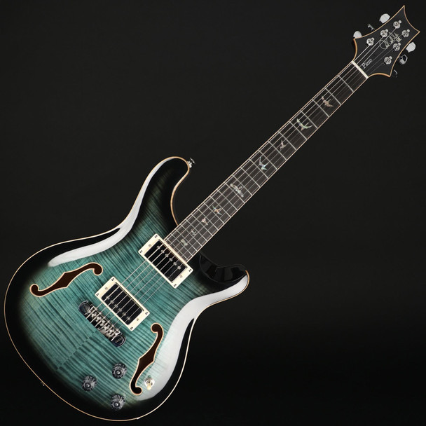 PRS SE Hollowbody II Piezo in Peacock Blue Smokeburst with Case #I01447