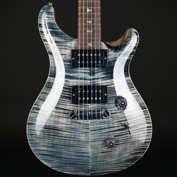 PRS Wood Library Custom 24 Stoptail Edition, Stained Neck in Faded Whale Blue with Natural Back #0434949