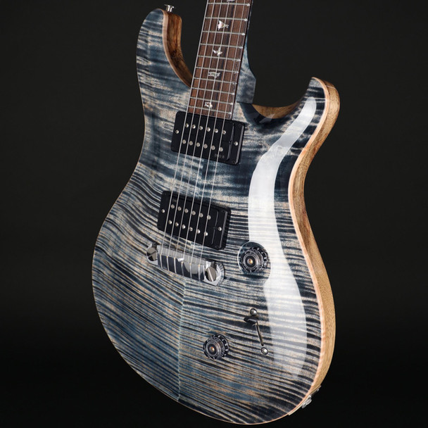PRS Wood Library Custom 24 Stoptail Edition, Stained Neck in Faded Whale Blue with Natural Back #0434949