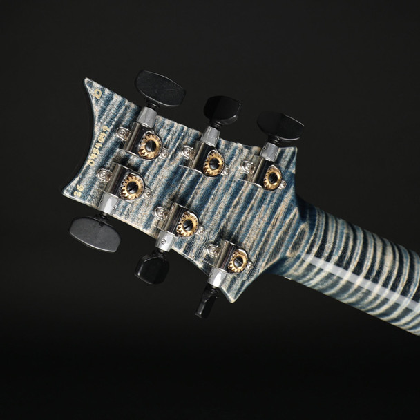 PRS Wood Library Custom 24 Stoptail Edition, Stained Neck in Faded Whale Blue with Natural Back #0434949