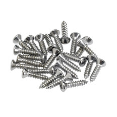 Fender Pickguard/Control Plate Mounting Screws, Chrome, 24 Pack