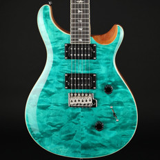 PRS SE Custom 24 Quilt in Turquoise with Gig Bag #F065194