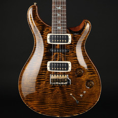 PRS Modern Eagle V Wood Library 10 Top with Ziricote Fingerboard in Yellow Tiger with Black Paisley Case #0378729