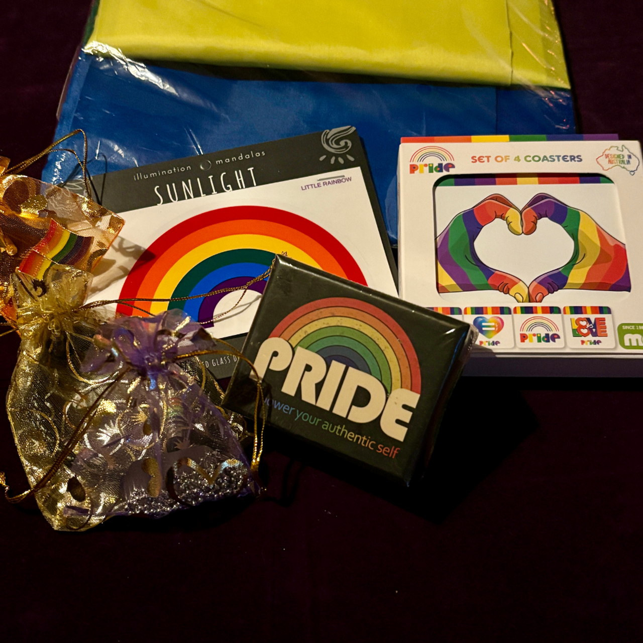 Rainbow pride gift set